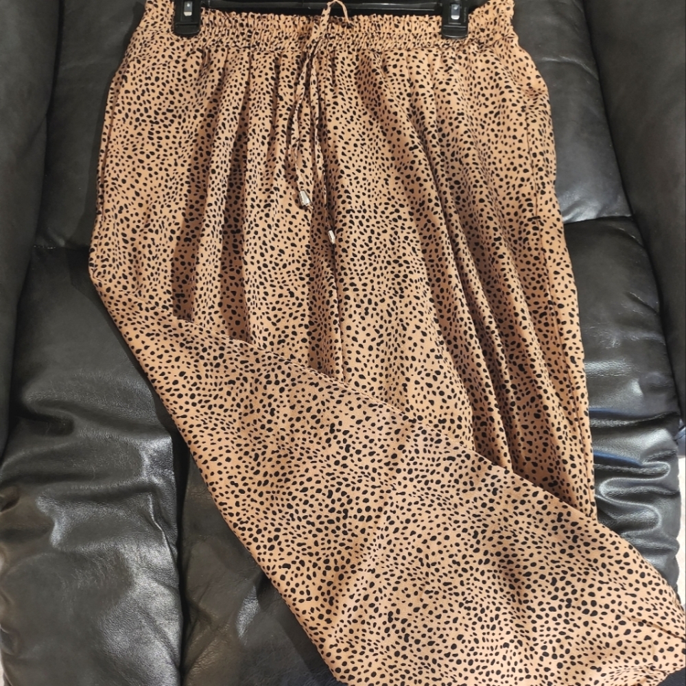 Loose Fit Cheetah Dress Pants